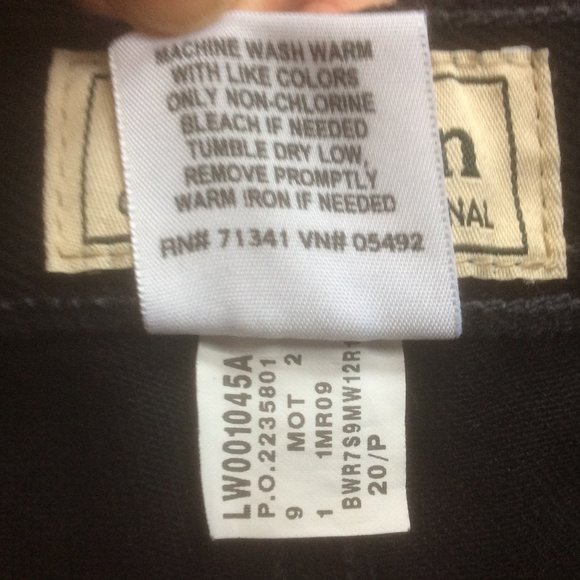 L.L. Bean Original Fit Vintage Black Denim High Rise Capri Jeans Size 20 Petite - Picture 3 of 4